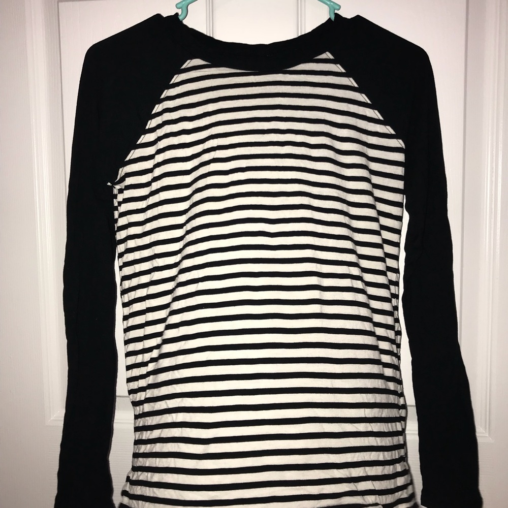 long sleeved striped shirt